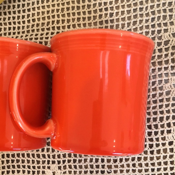 2 Fiesta Dinnerware Poppy Java Mugs Lead-Free Coffee Tea Chocolate Mugs 12 oz - Picture 5 of 8